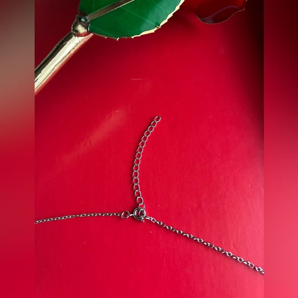 Silver Bow Necklace - Picture 2 of 9
